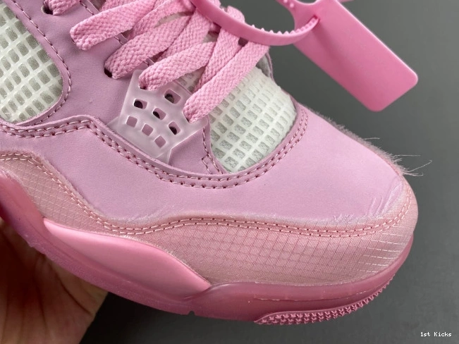 1st Kicks OFF-WHITE PINK JORDAN X 4 0628